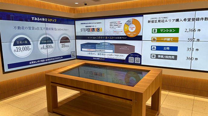 シティタワー大井町の店頭パネル＆デジタルサイネージ